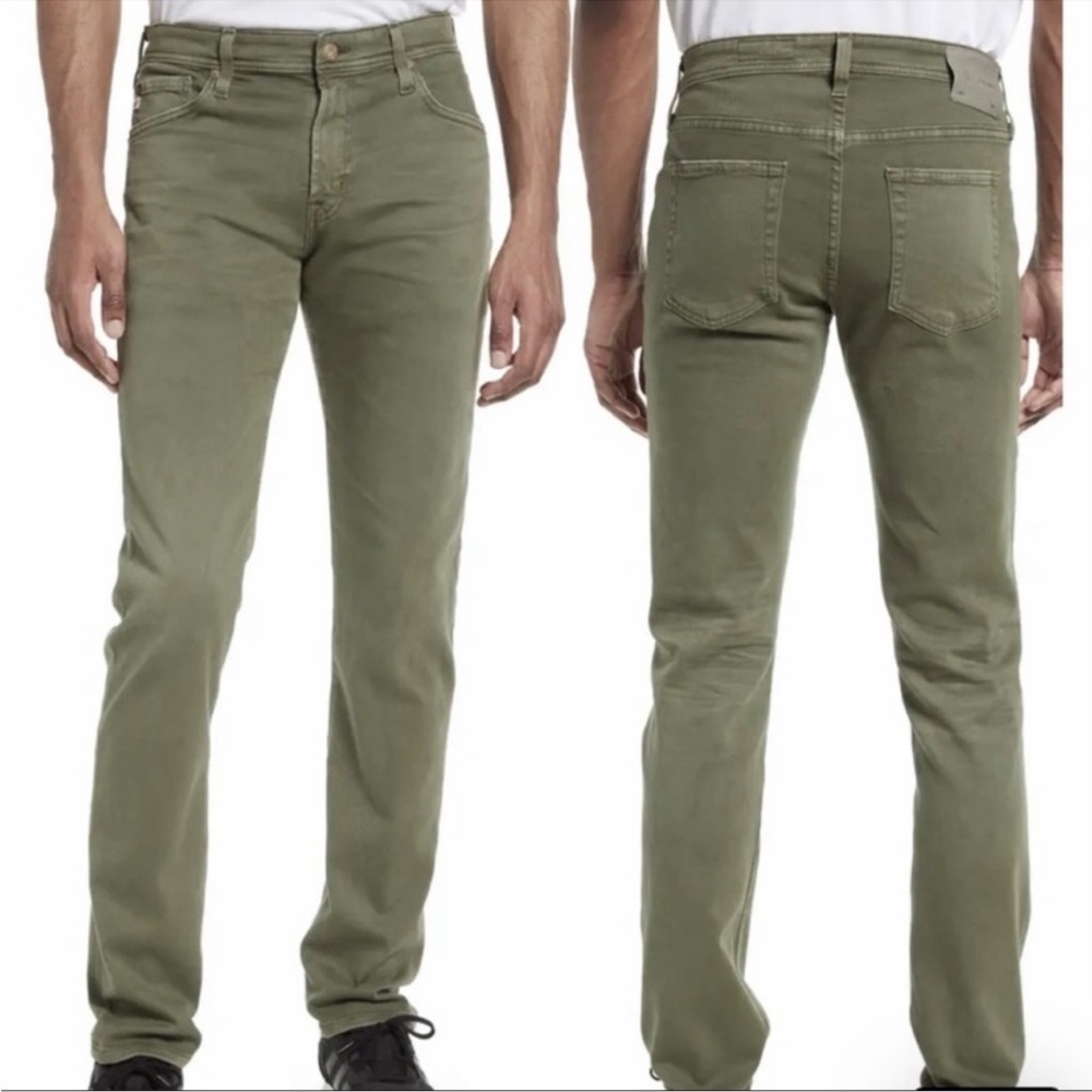 Ag Adriano Goldschmied Men's Slim Jeans Olive Green